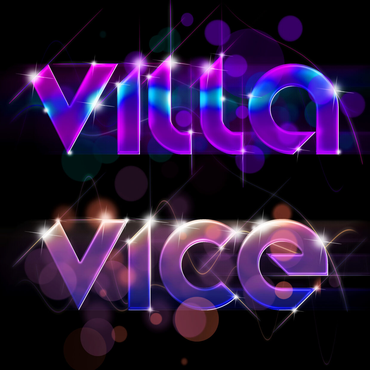 Villa Vice; Retro font artwork